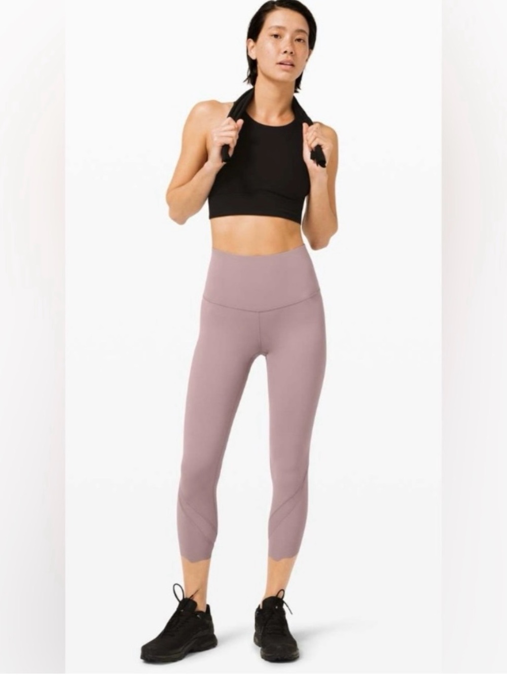 Lululemon Wunder Under Scalloped Hem High-Rise Crop 7/8 size 6